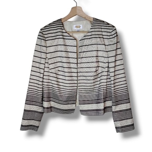 Vintage Talbots Blazer 10 Cropped Boxy Jacket Preppy Classic Career Old Money - Picture 1 of 9